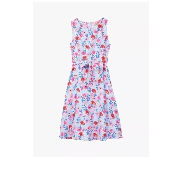 Joules Fiona Blue Posy Floral Midi Dress Size 10 - Picture 9 of 11